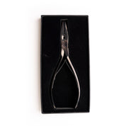 Pliers with rubber grip handle and serrated jaws for better grip