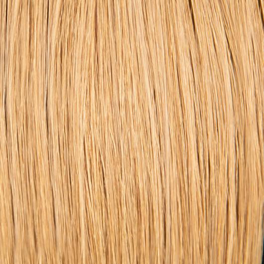 Close-up image of I-Tip 20 Inch Hair Extensions showcasing the sleek, smooth, and natural-looking strands in a rich brunette shade