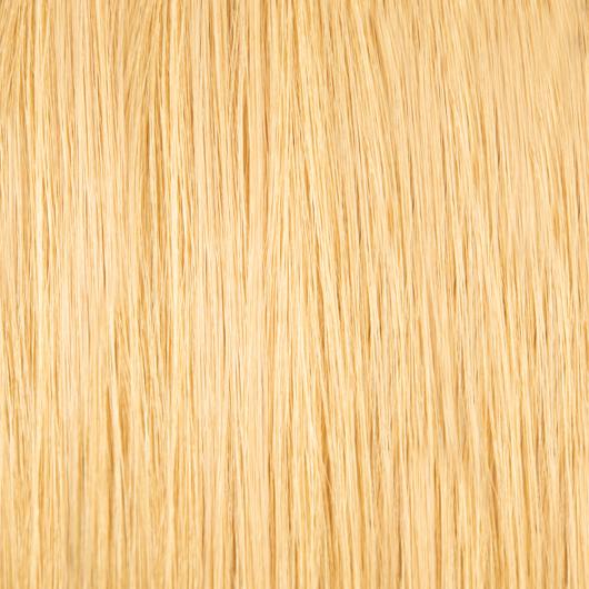 Long, flowing 20 inch hair extensions in a natural weft style