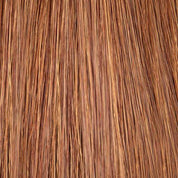 A close-up photo of 20 inch weft hair extensions in natural black color, showing the high-quality texture and smoothness of the human hair strands